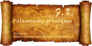 Falkenstein Krisztina névjegykártya
